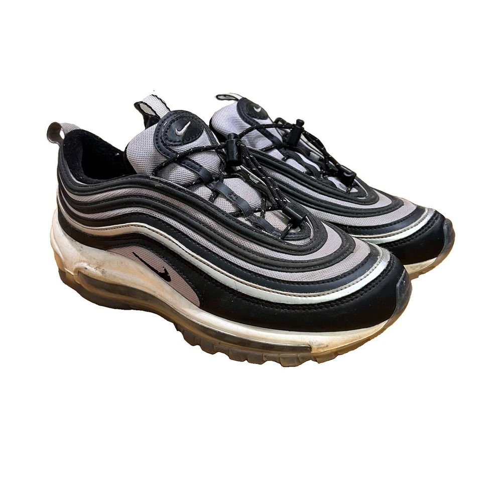 Nike Air Max 97 White/Black/Silver Youth 5.5 Slip On